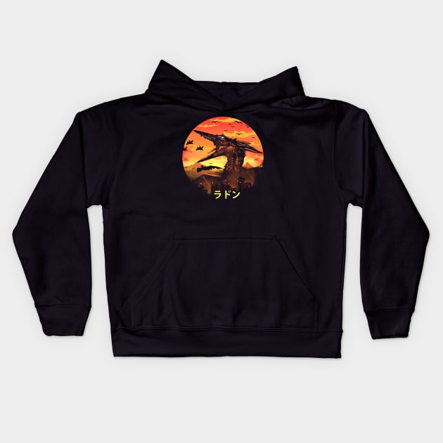 The Fire Pteranodon Kids Hoodie by DANDINGEROZZ